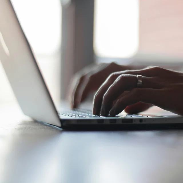 Person using laptop